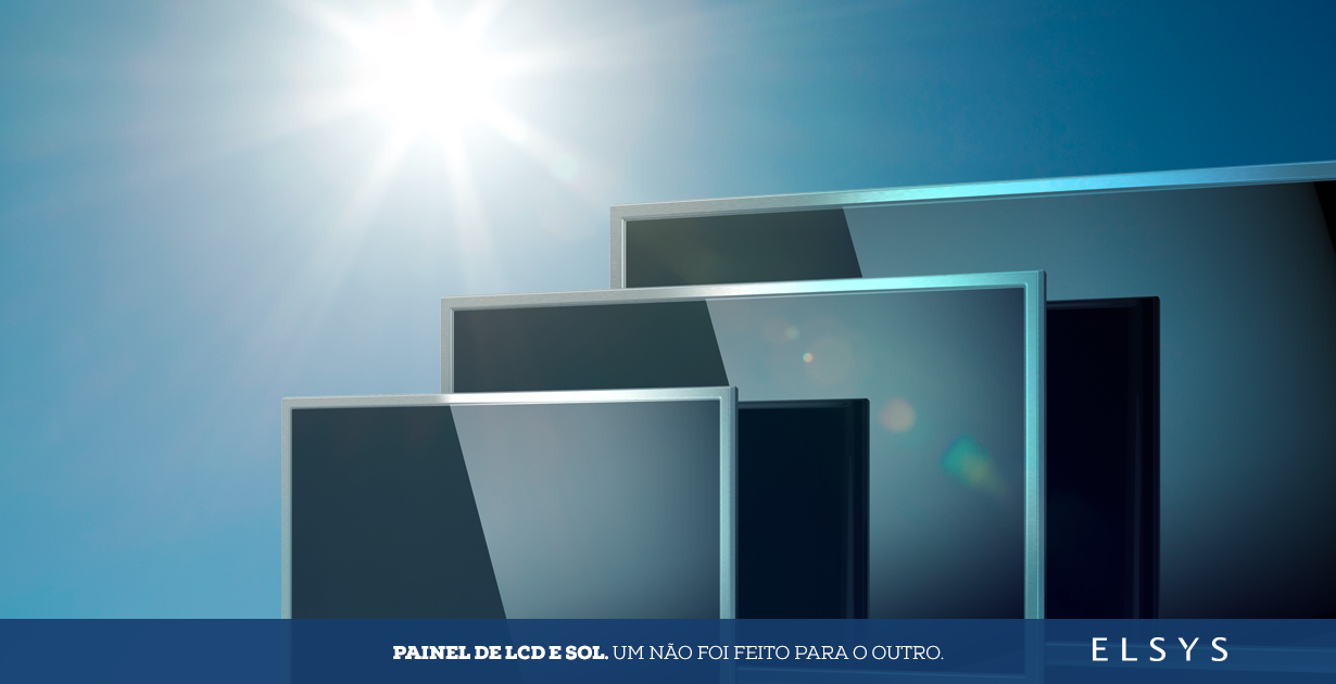 Painel de LCD e sol. Um não foi feito para o outro