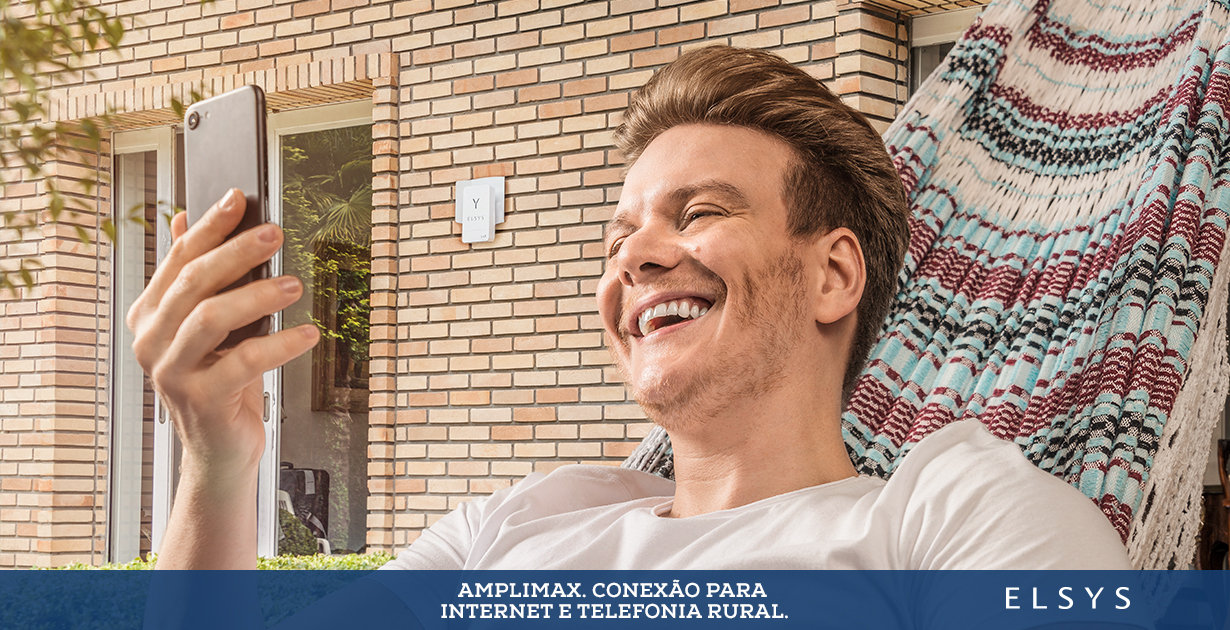 Amplimax. Conexão para internet e telefonia rural.